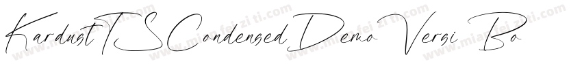 KardustTSCondensedDemoVersi BoldIta字体转换